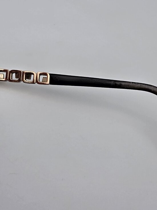 Bvlgari BV 2184B Gold Black Rhinestone Rimless Eyeglasses Frame Italy 52-17-140 main image 4